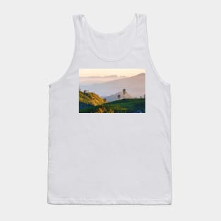 Dawn at tea plantation near Lipton's Seat, Haputale, Sri Lanka Tank Top